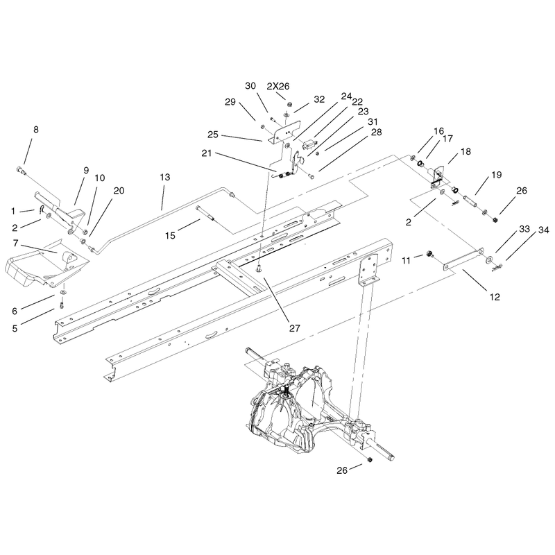 Hydro Transaxle Controls and Nmir Assembly