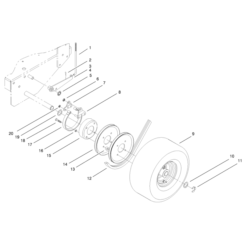 Brake Wheel Pulley and Wheel Assembly
