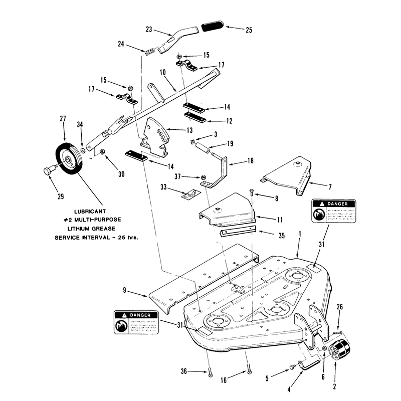 REAR DISCHARGE MOWER-36 in. (92 cm) VEHICLE IDENTIFICATION NUMBER E5-36XRO1