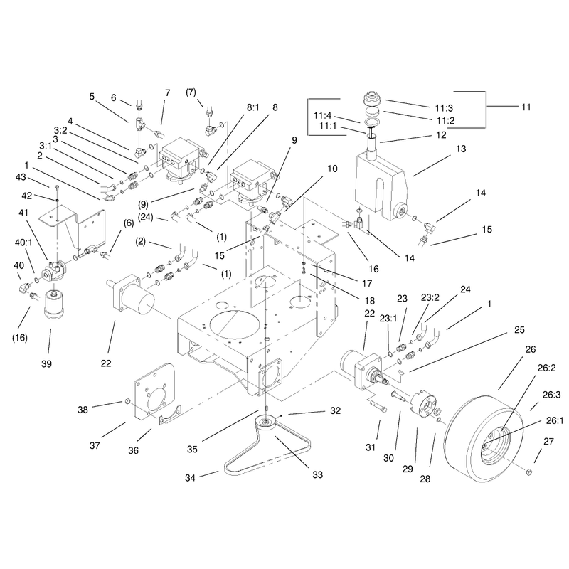 Hydraulic and Drive System Assembly