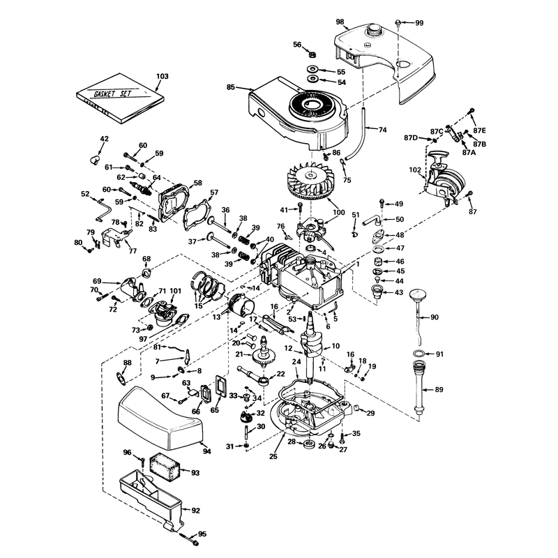 Engine Tecumseh Model No Tnt 100-10043 Mower Model No 21610