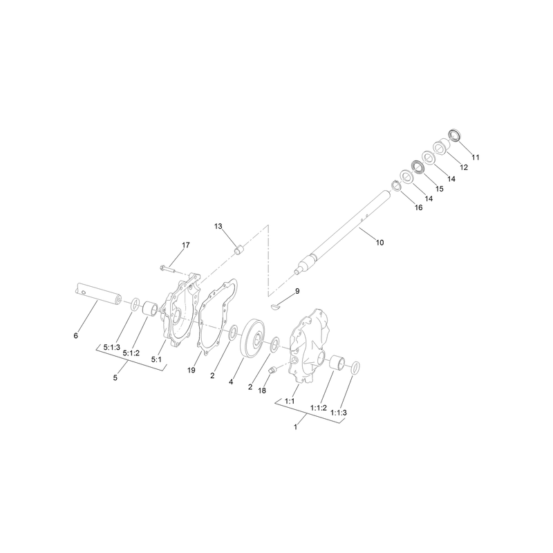24 Inch Gear Case Assembly