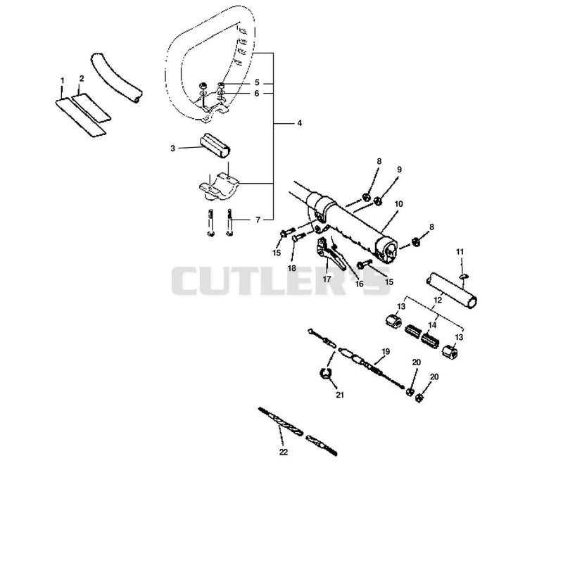 DRIVE SHAFT, HANDLES, THROTTLE