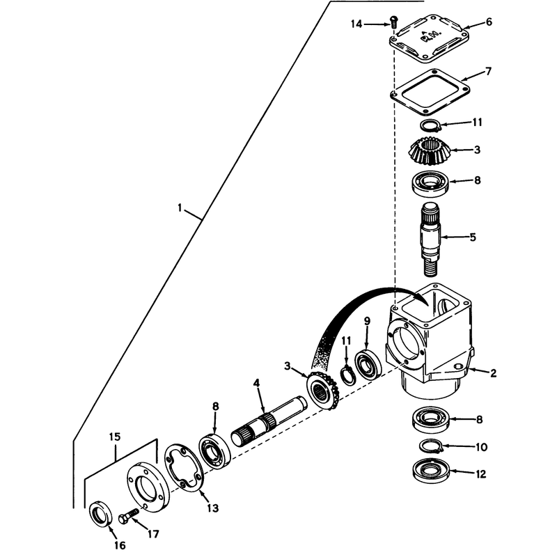 Right Angle Gear Box Assembly