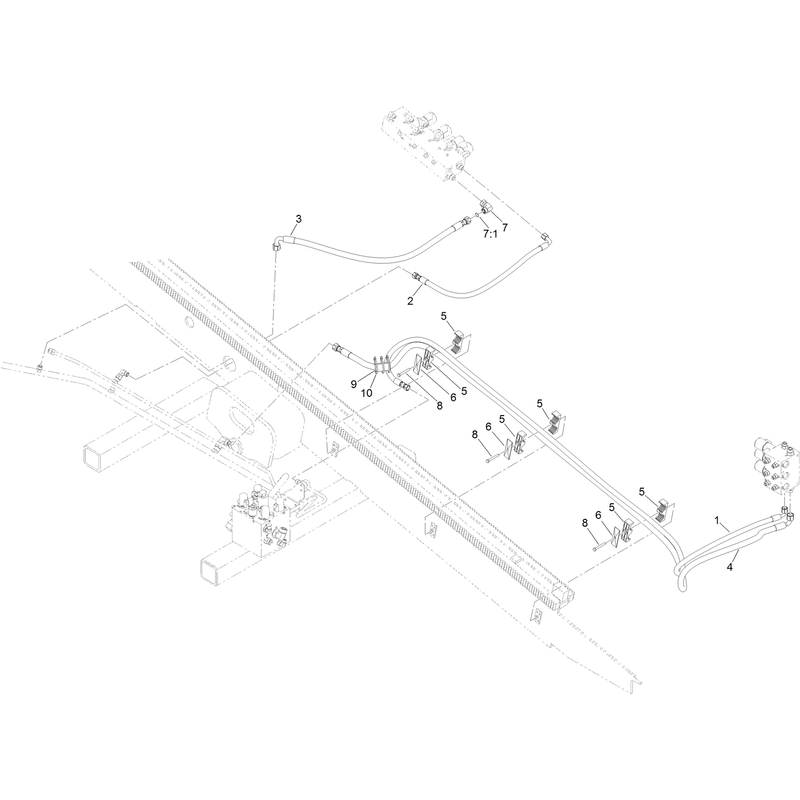 Traction Manifold and Loading Manifold Hydraulic Hose Assembly