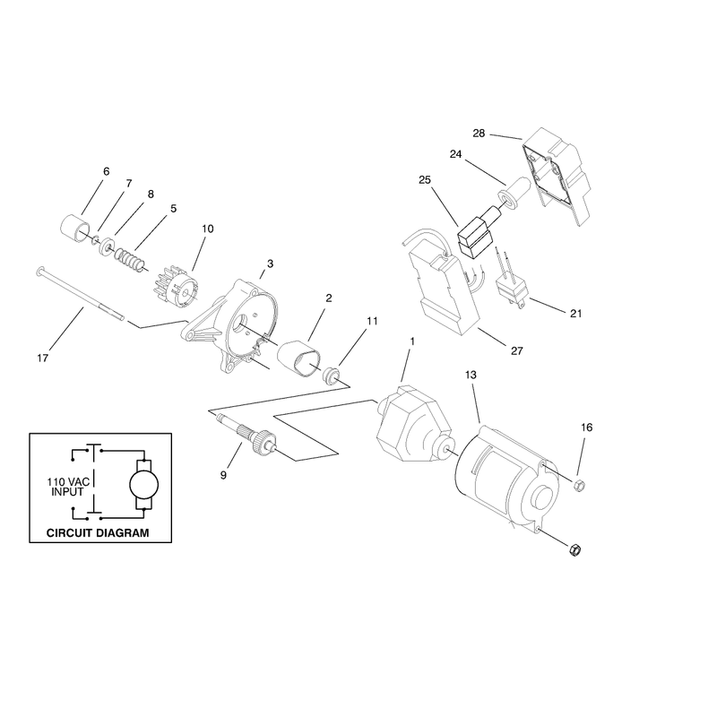 Starter Motor & Switch Housing