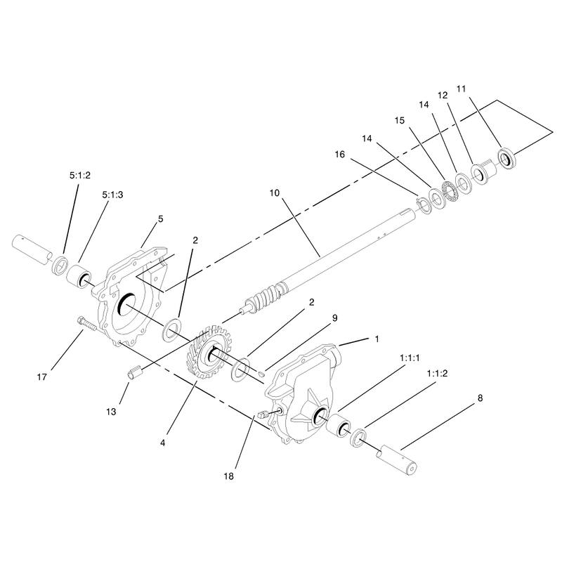 32in Auger Gearcase Assembly Part No. 74-1562
