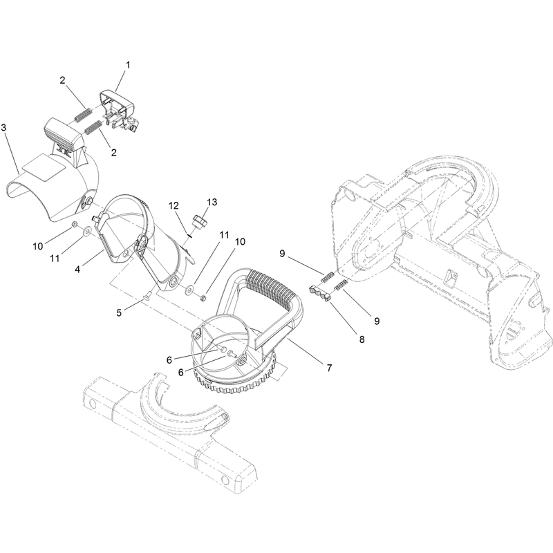 Deflector Chute Control Assembly