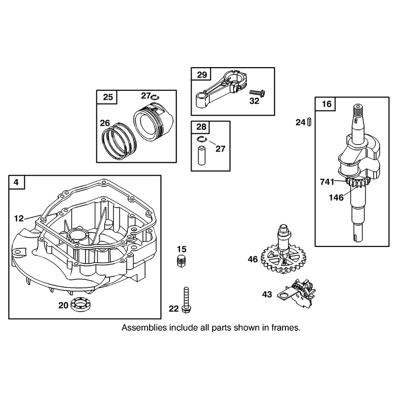 Crankshaft Assembly Engine GTS 200