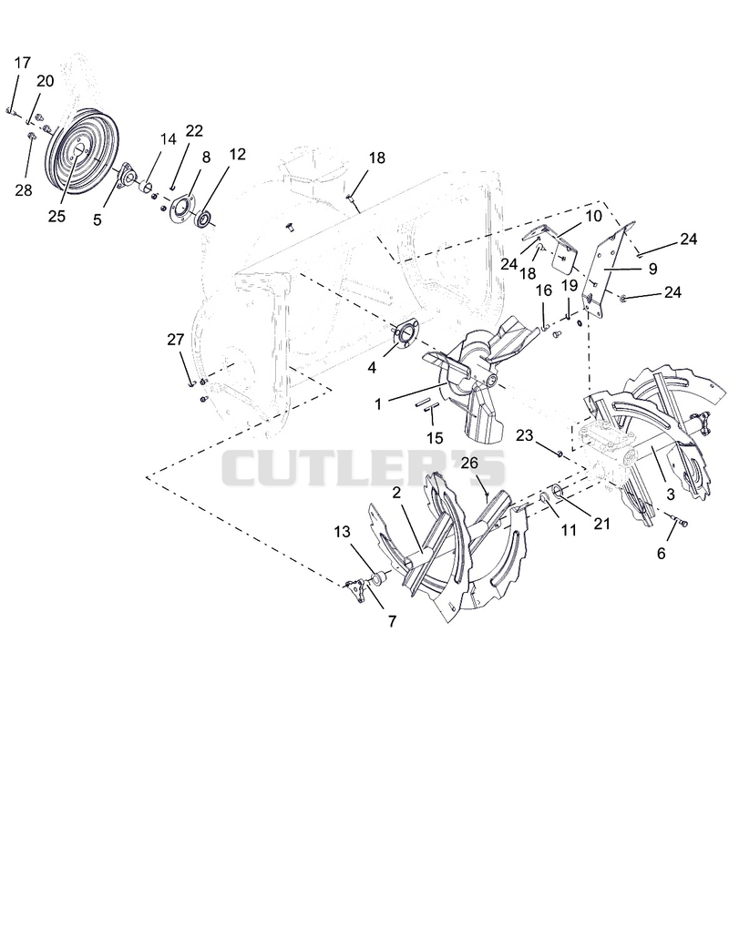 Auger And Impeller - 28"