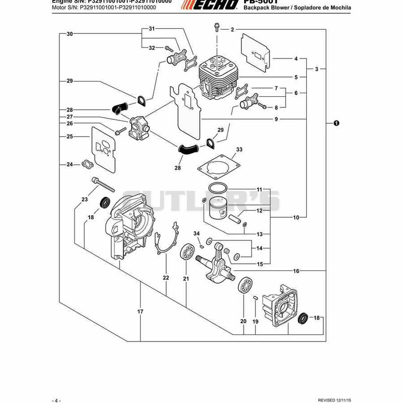 Motor S/N: P32911001001-P32911010000