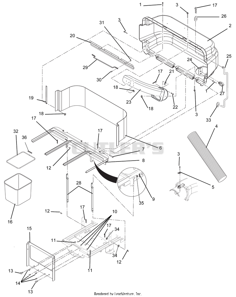 Bagger Cover Assembly