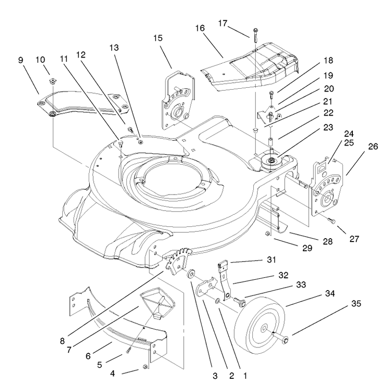 Housing and Handle Bracket Assembly