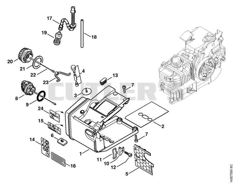 Tank housing 020 T