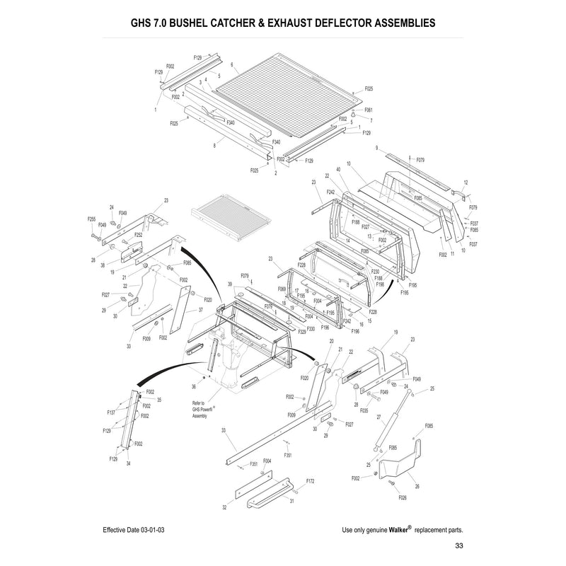 GHS 7.0 BUSHEL CATCHER & EXHAUST DEFLECTOR ASSEMBLIES