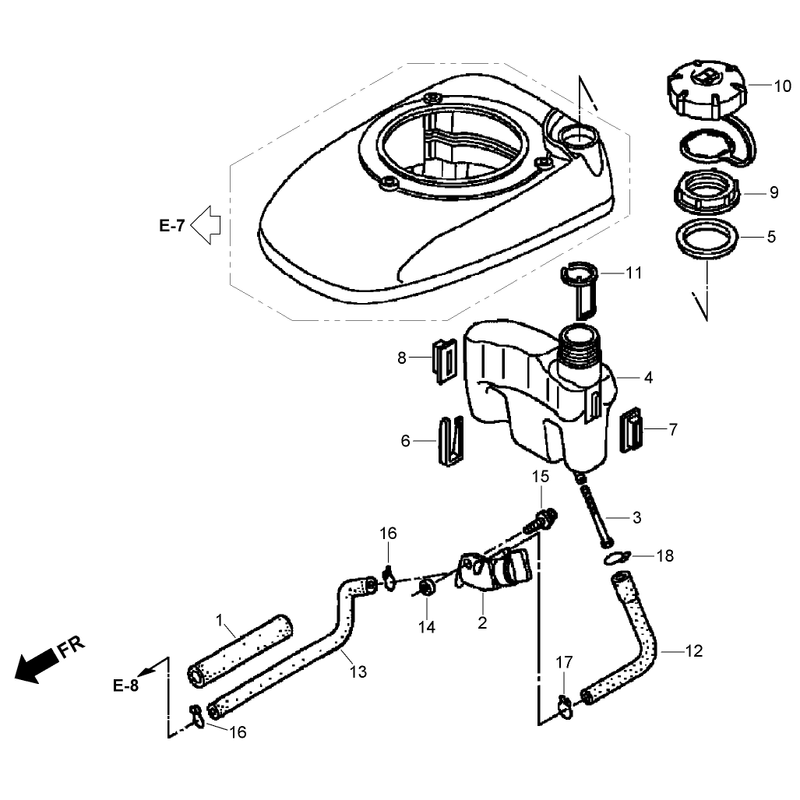Fuel Tank Assembly Honda GSV190LA-A3T