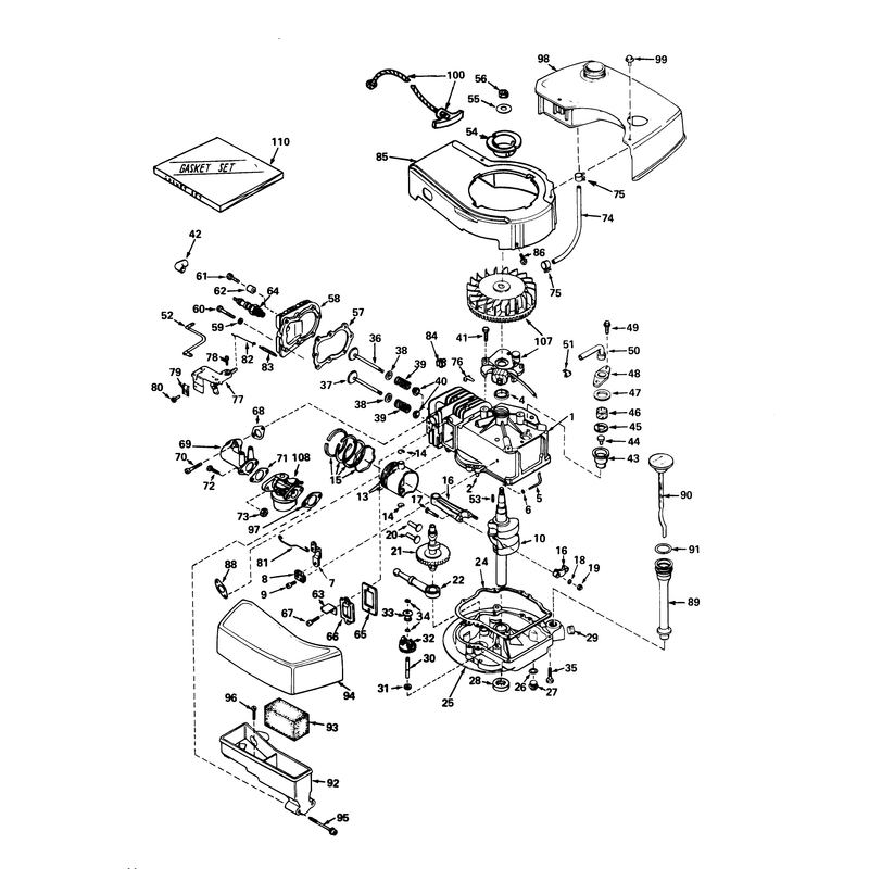 Engine Tecumseh Model No Tnt 100-10046 Mower Model No 21711