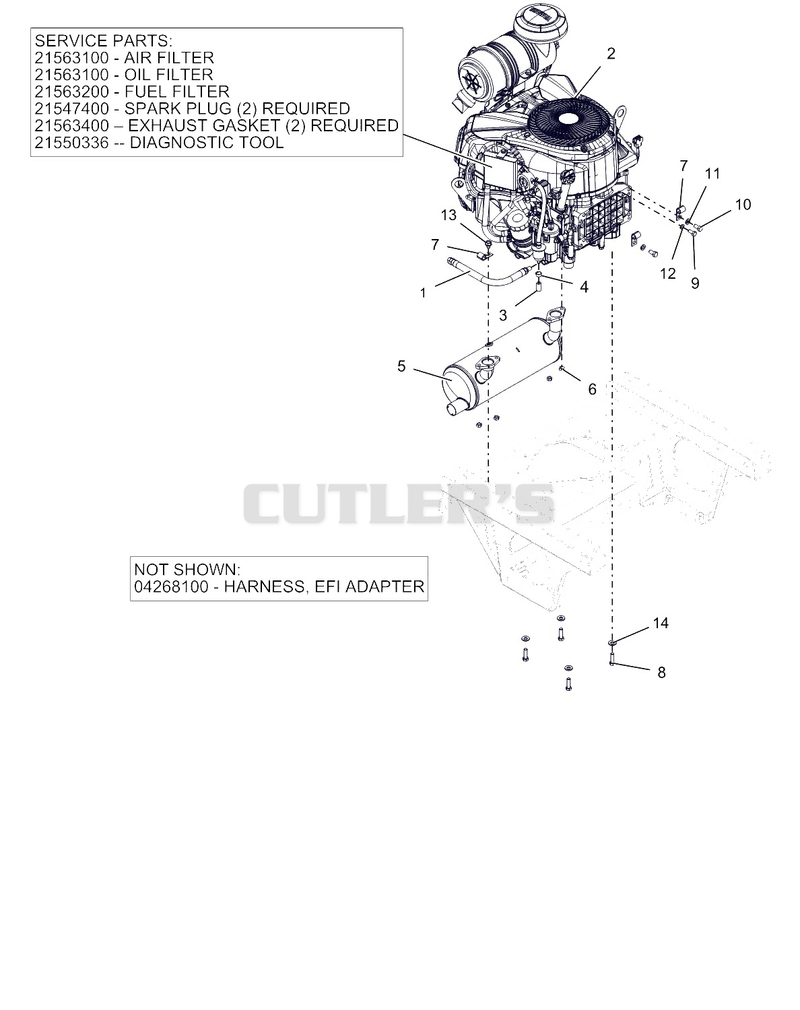 Engine - Yamaha MX825V EFI