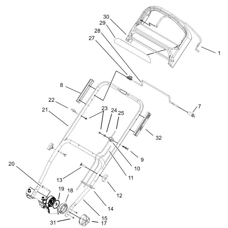 Lower Handle and Adjusting Knob Assembly
