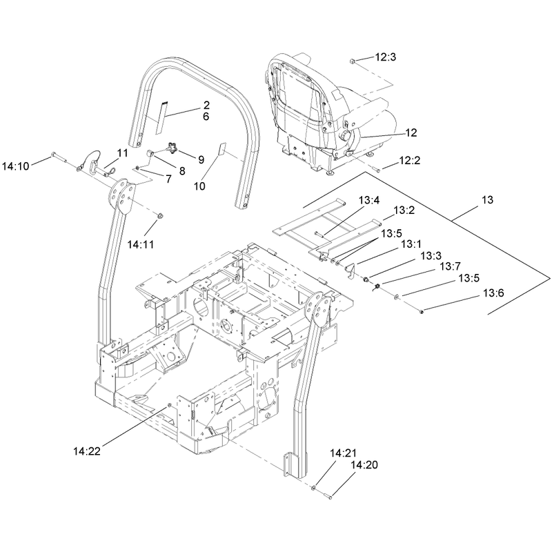 Roll Over Protection System Assembly No 106-7437