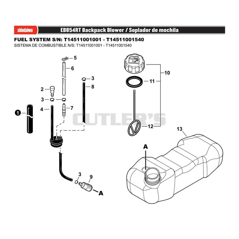 FUEL SYSTEM S/N: T14511001001 - T14511001540