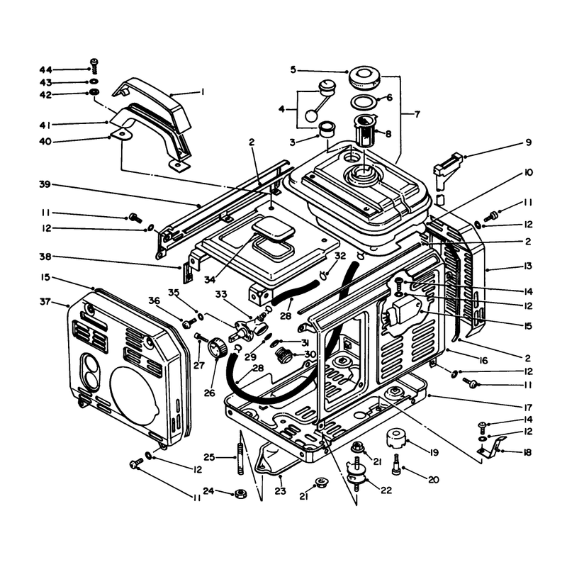 Fuel Tank and Cover Assembly