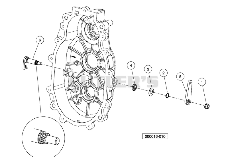 Transmission Shift Shaft and Bell Crank (Style B)