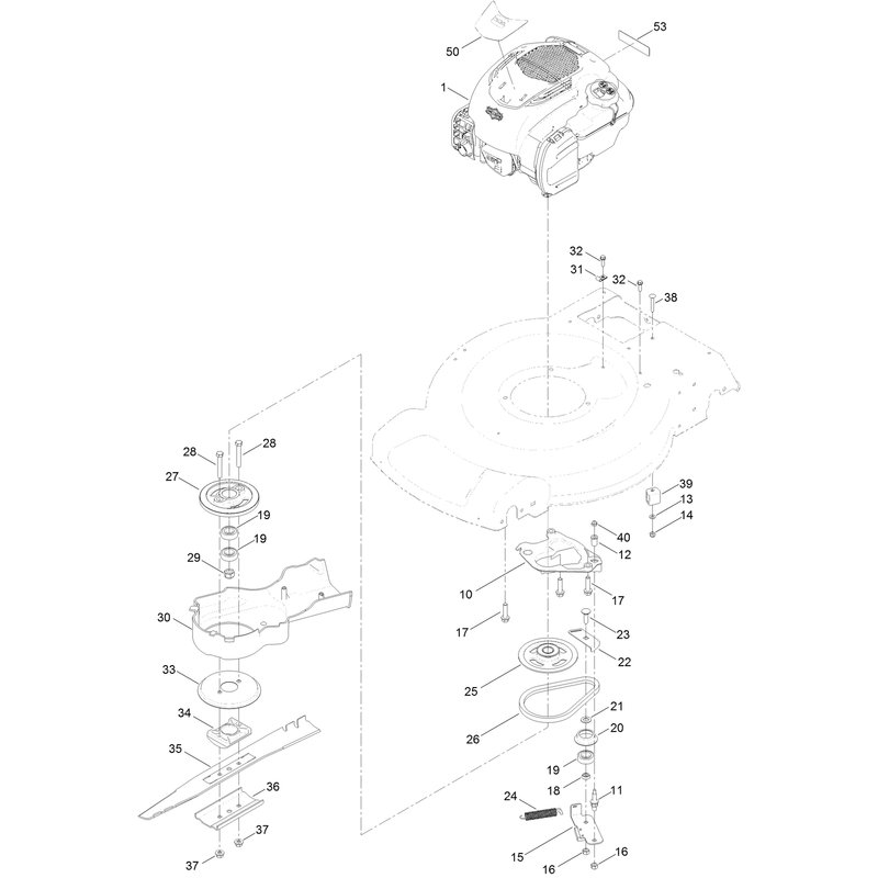Engine and Blade Assembly