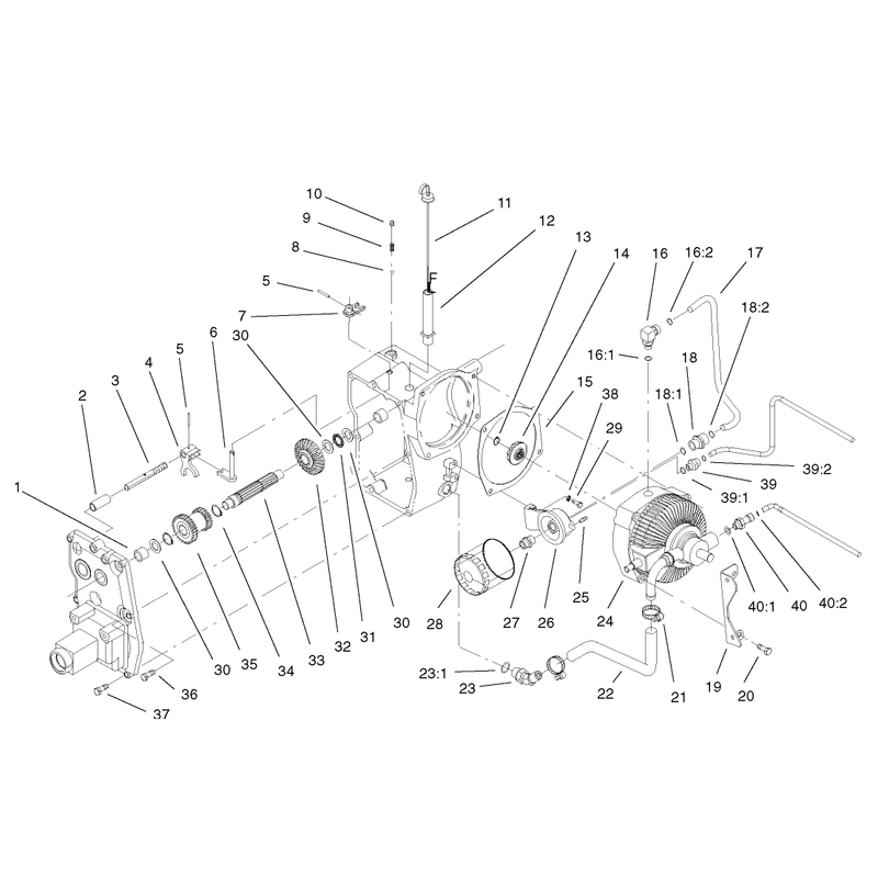 Hydro Trans Axle Assembly Cont