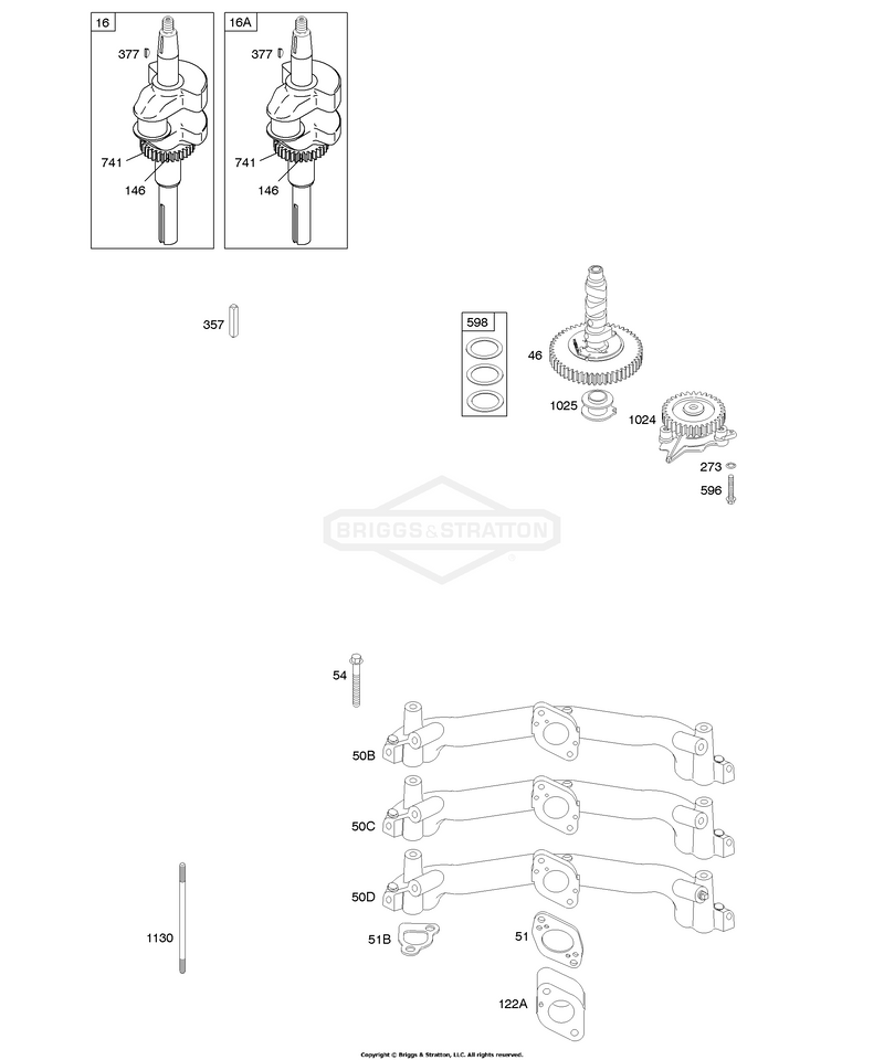 Camshaft, Crankshaft, Intake Manifold