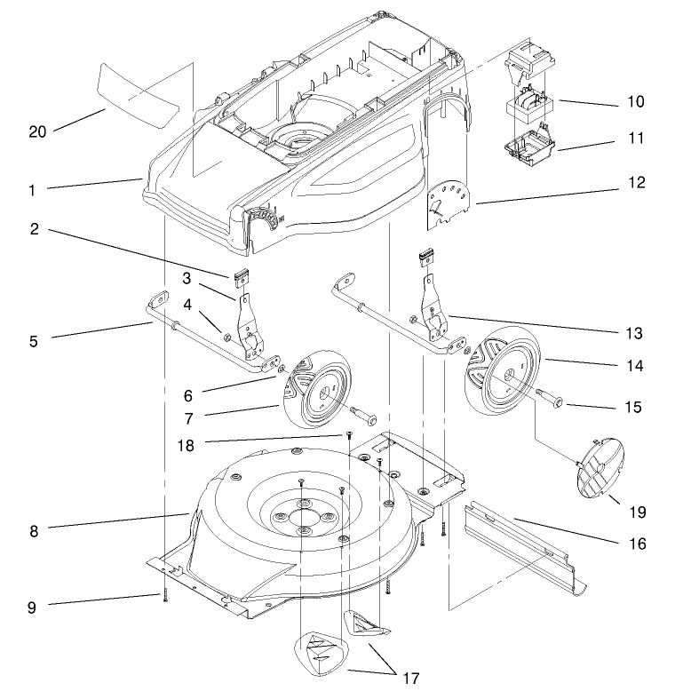 Deck Liner and Wheel Assembly