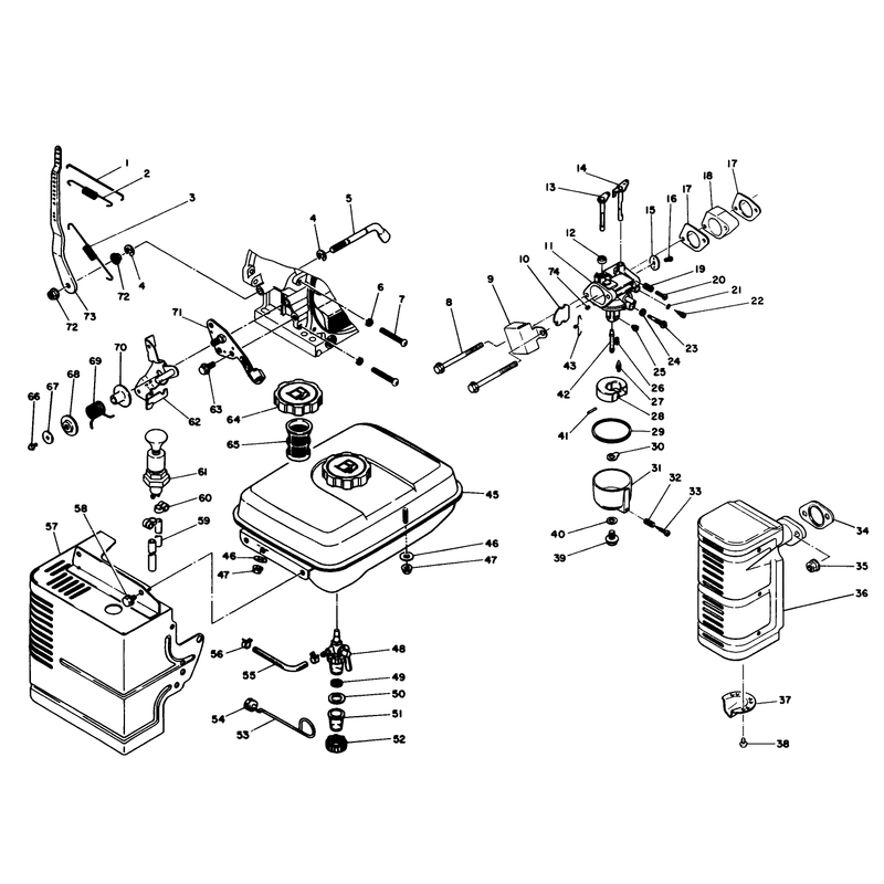 Fuel System & Muffler Assemblies