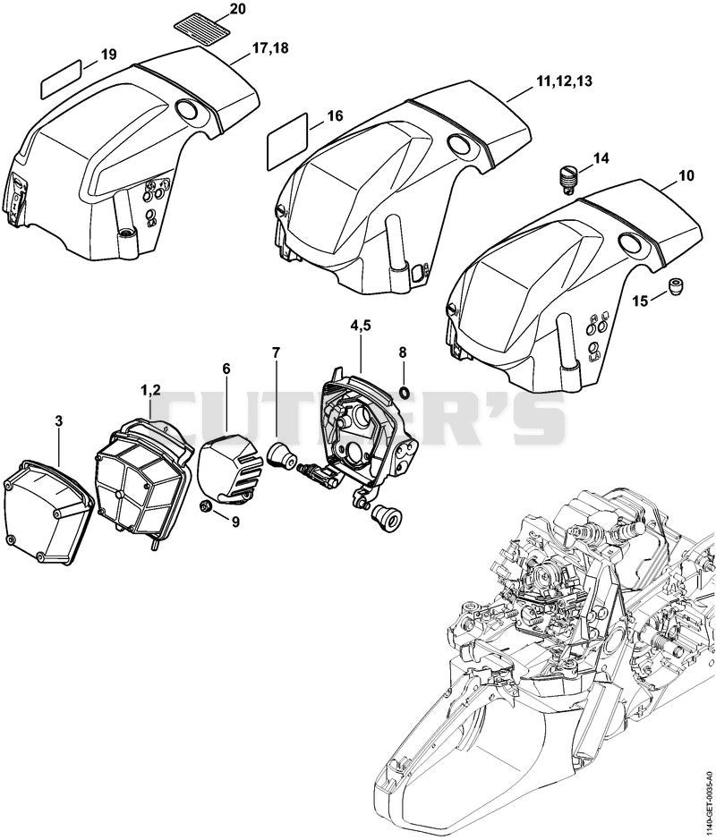 Air filter, Shroud (27.2015),(26.2015),(18.2013),(28.2012)