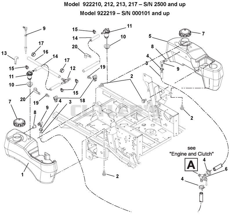 Fuel Tanks And Hoses > S/N 2500