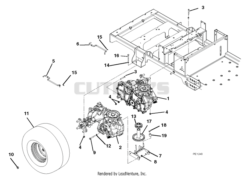 Transaxle, Dump Valves And Rear Wheels