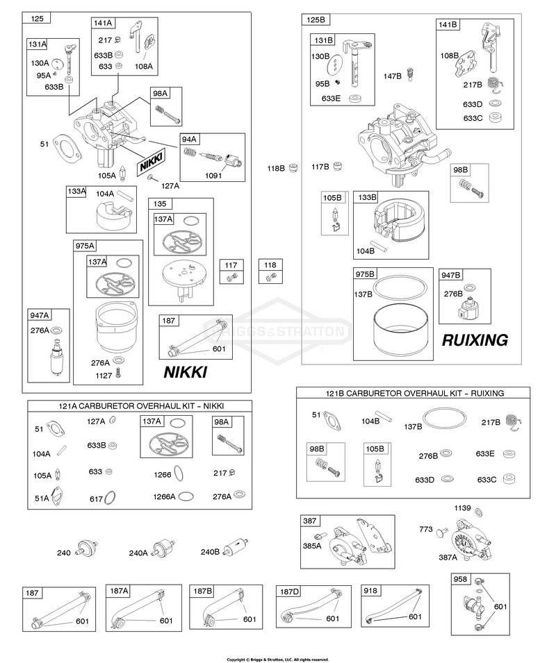 Carburetor, Fuel Supply, Kit-Carburetor Overhaul