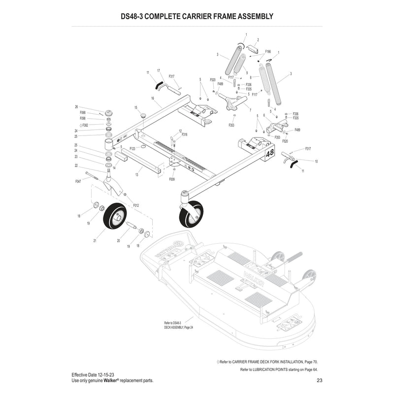 DS48-3 COMPLETE CARRIER FRAME ASSEMBLY