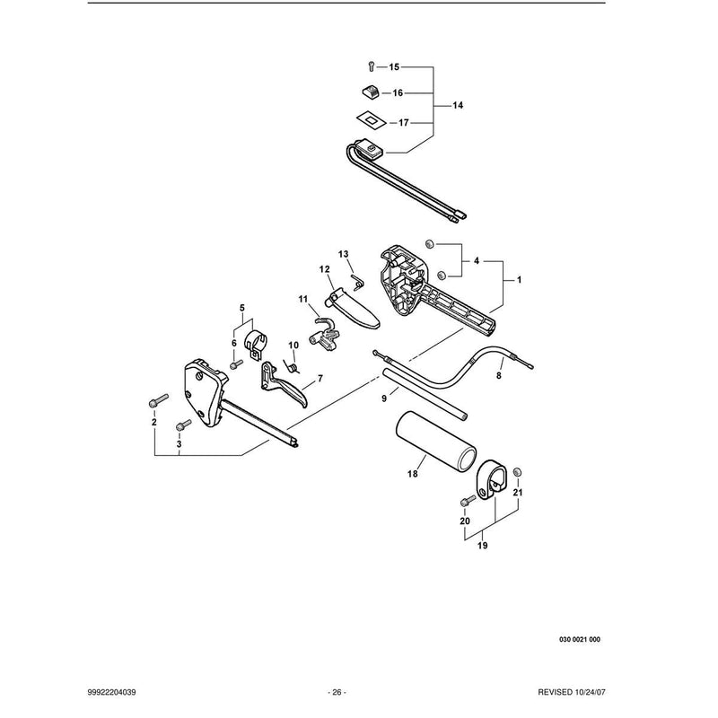 Control Handle,Throttle Cable, Ignition Switch
