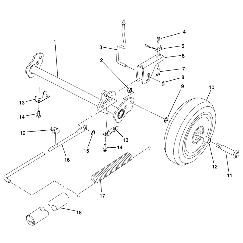 Hp Rear Axle Assembly Model No 20901b Only