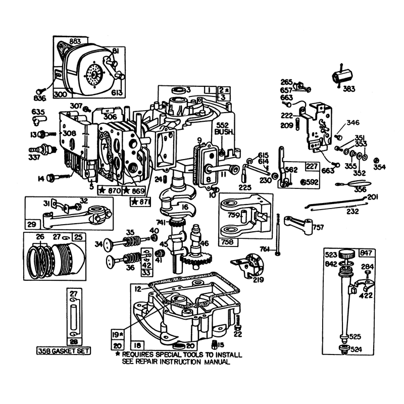 Engine Briggs & Stratton Model No. 191707-2132-01