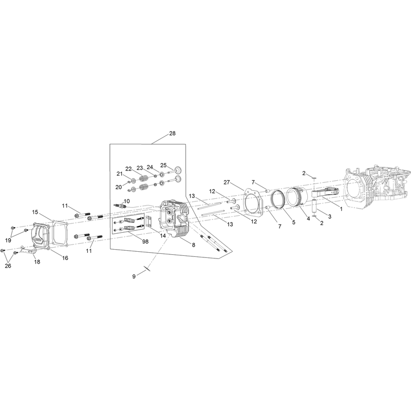 Piston and Cylinder Head Assembly