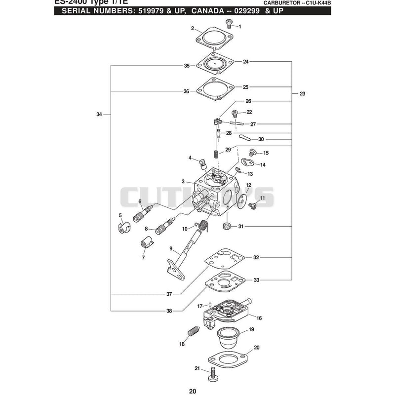 Type 1/1E Carburetor --C1U-K44B