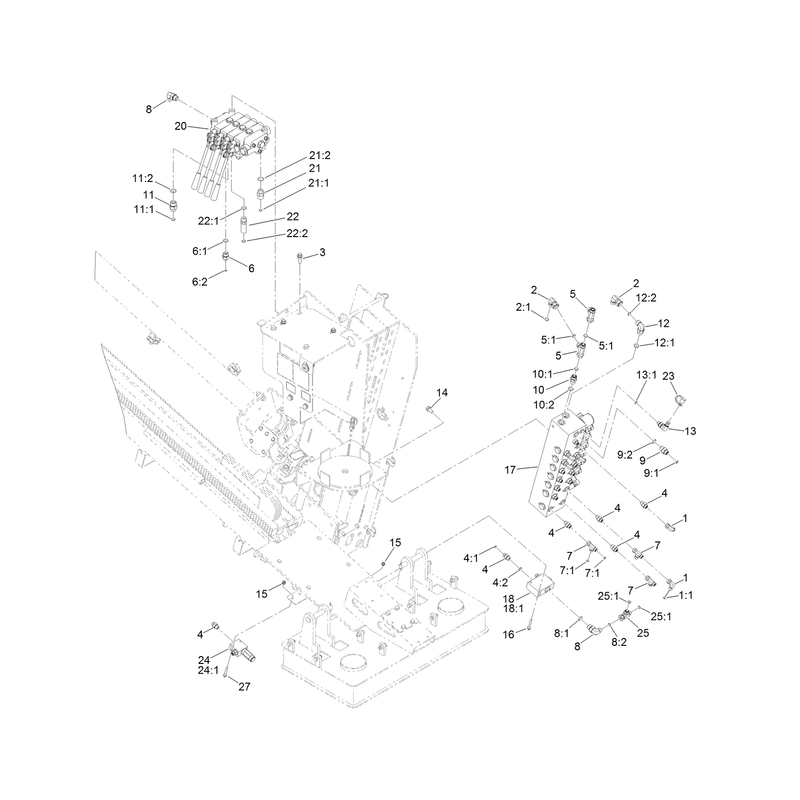 9 Section and 4 Spool Valve Assembly