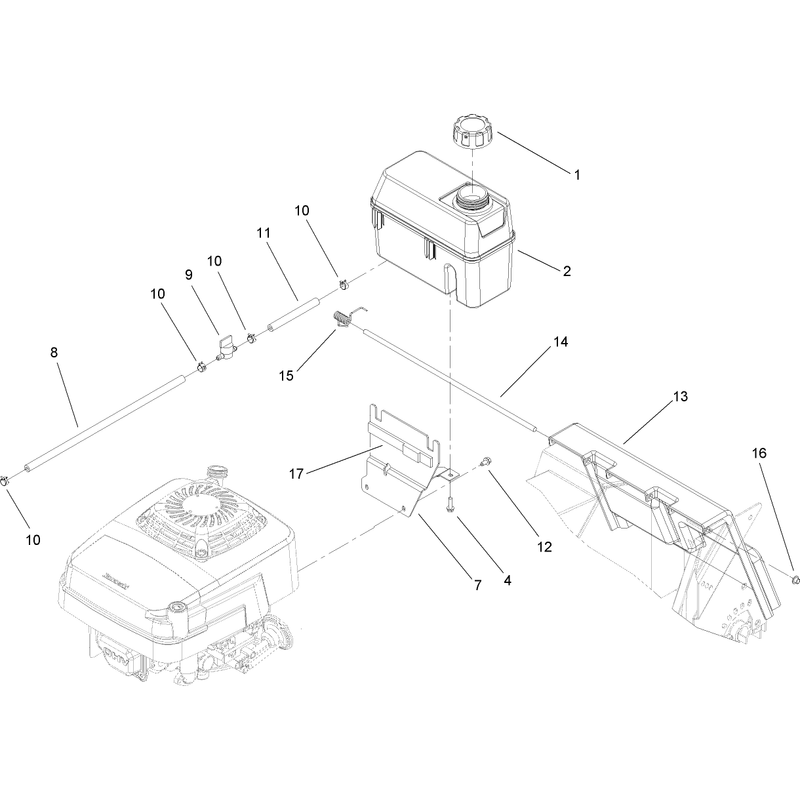 Engine and Tank Assembly