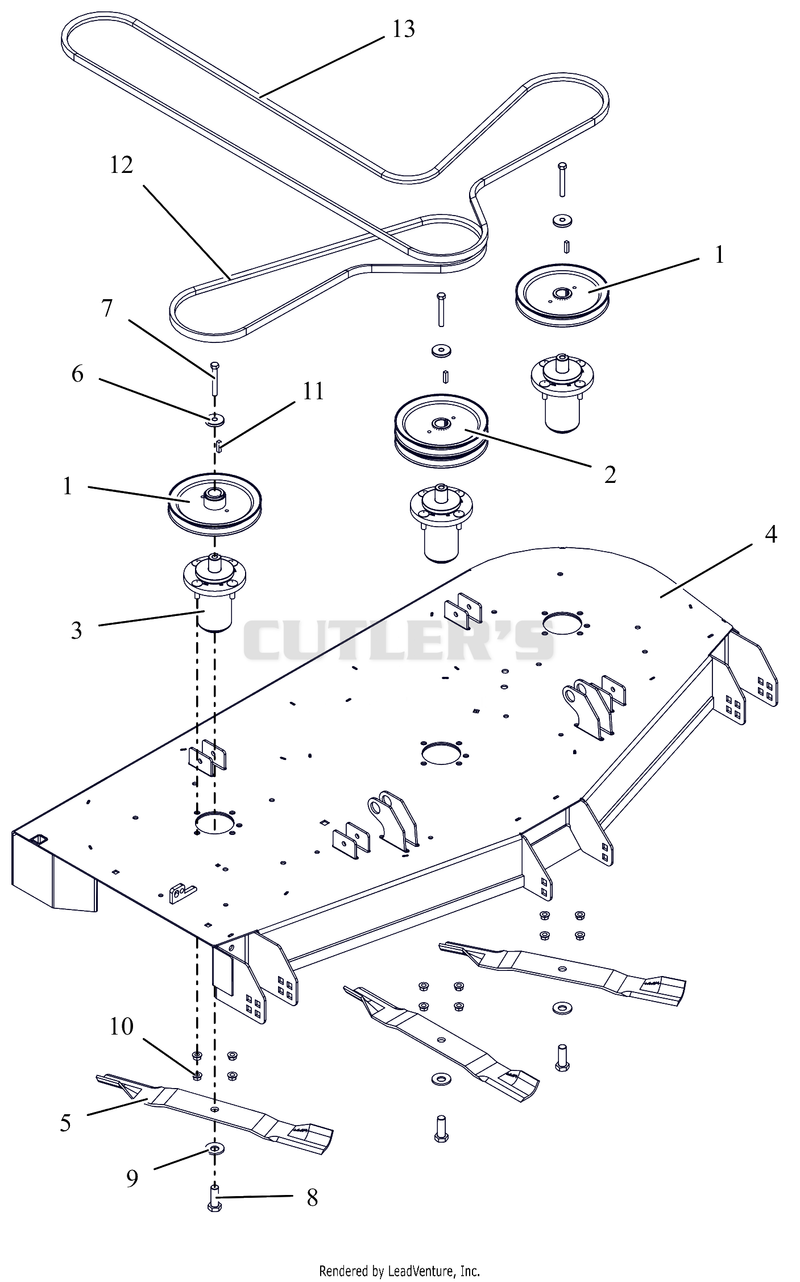 Deck, Belts, Blades and Spindles