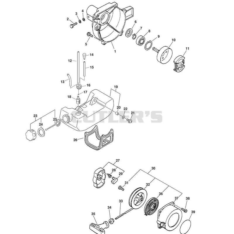 FANCASE, CLUTCH, FUEL SYSTEM, STARTER