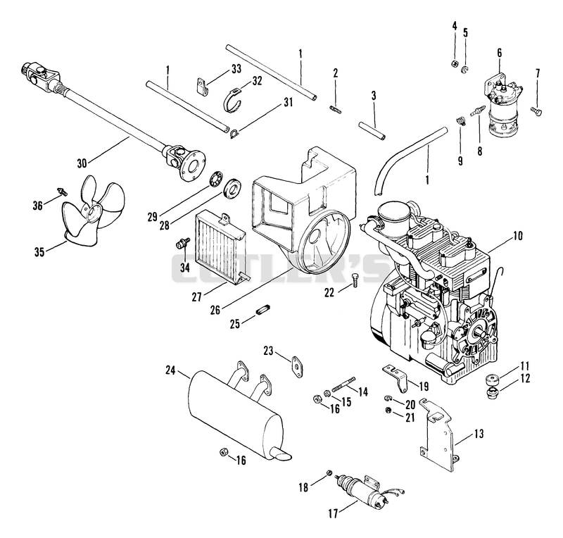 Engine And Drive Shaft - Diesel