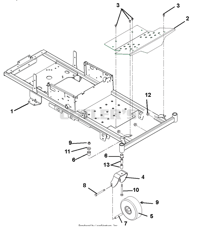 Frame, Footrest, Casters And Tires