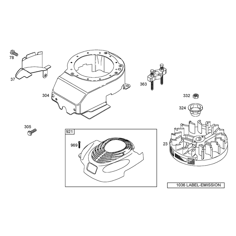 Blower Housing Assembly Briggs and Stratton 125K02-0189-E1