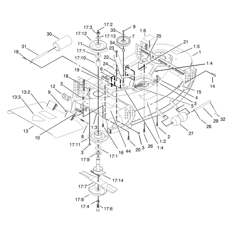 Deck and Spindle Assembly
